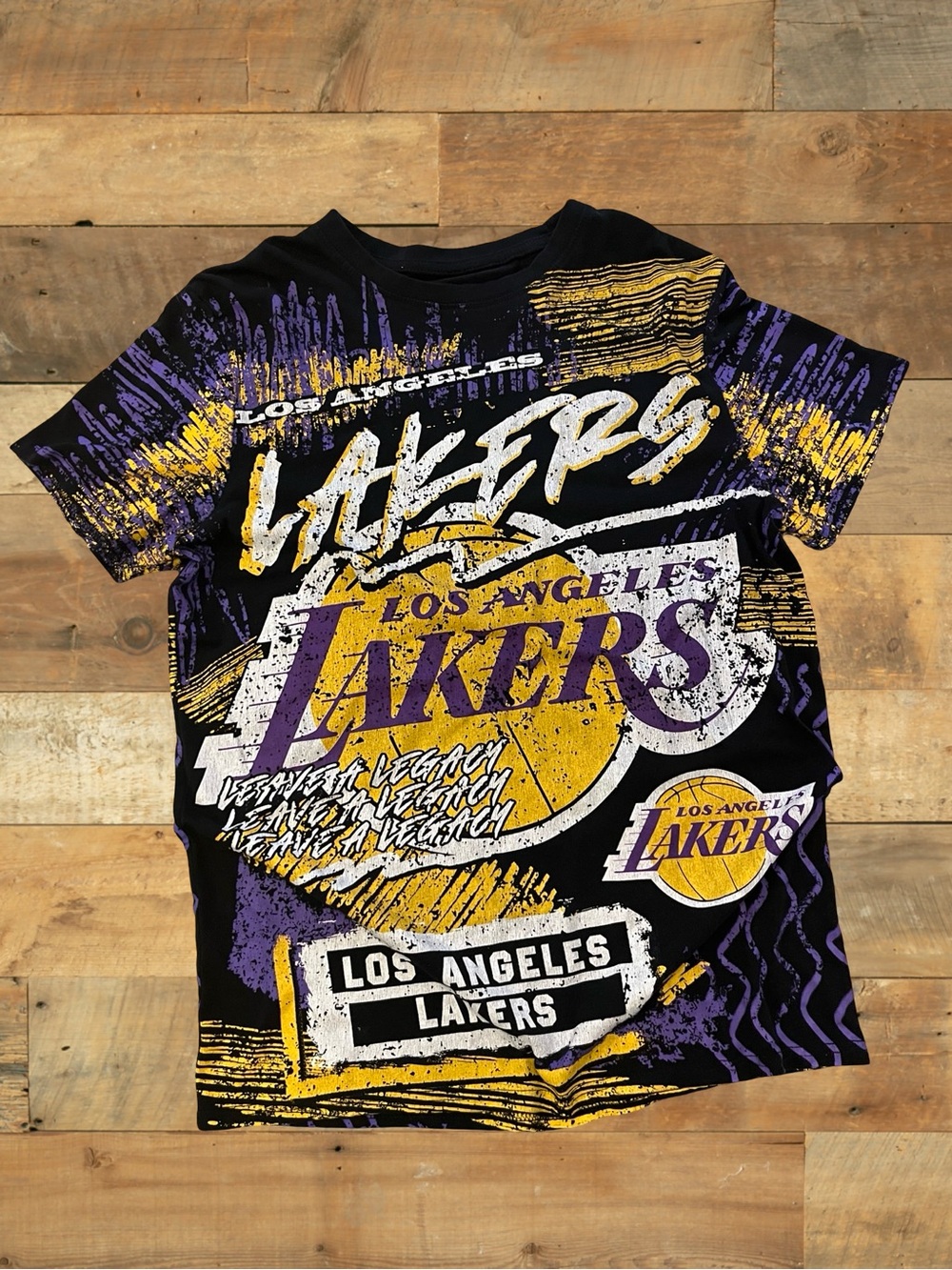 NBA Los Angeles Lakers Graphic T-Shirt Purple Gold Black S/P